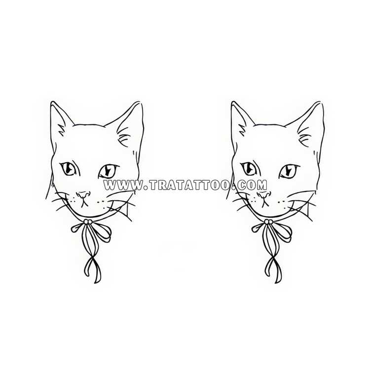 Тату-стикер "Cat"
