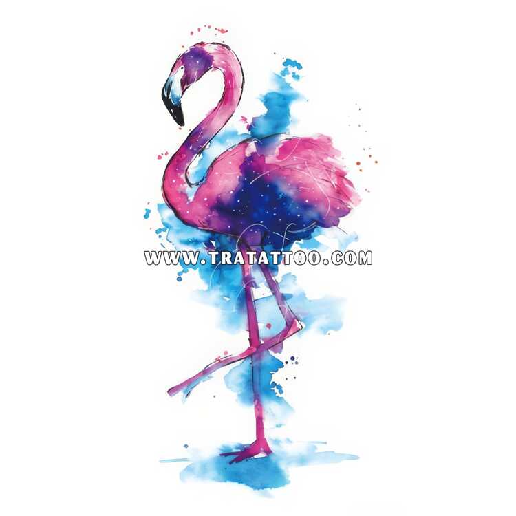 Тату-стикер "Flamingo"