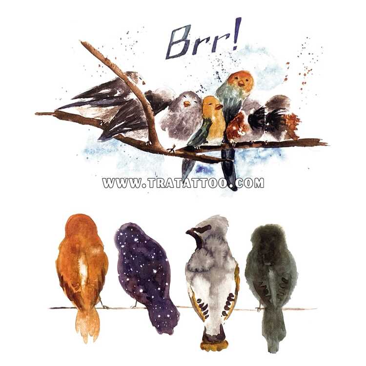 Тату-стикер "Brr!"
