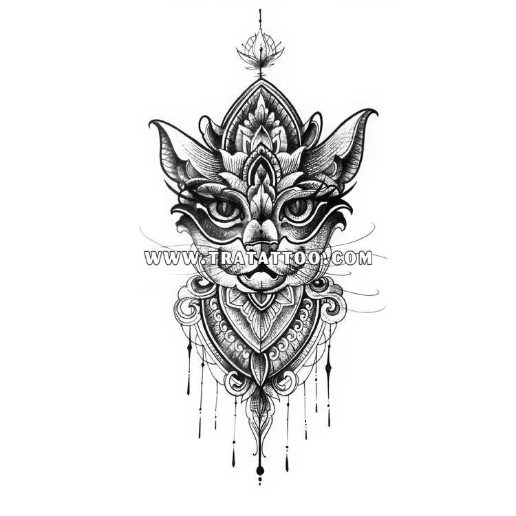 Тату-стикер "Кошка"