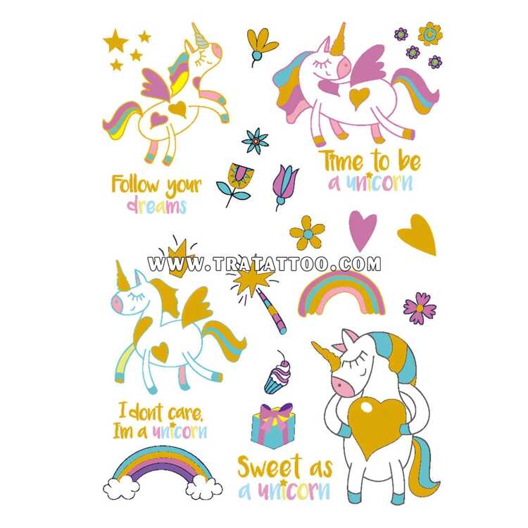 Тату-стикер "Unicorns"