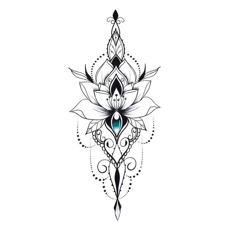 Тату-стикер "Lotus"