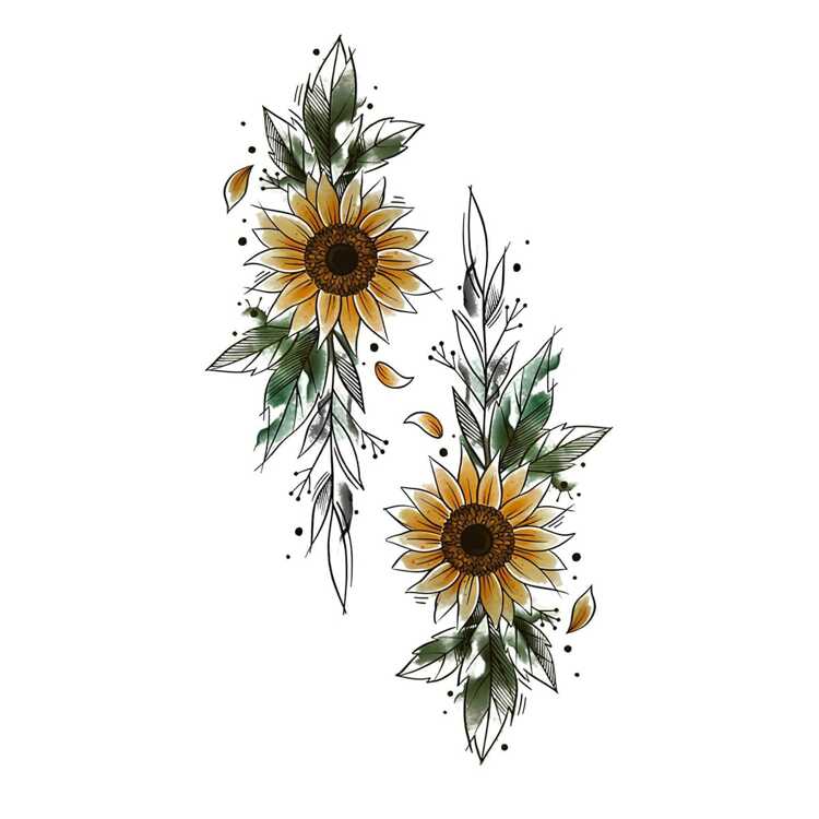Тату-стикер "Sunflower"