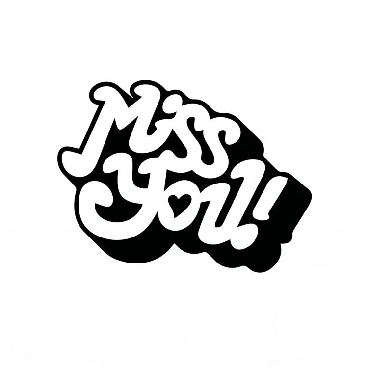 Трафарет "Miss you"