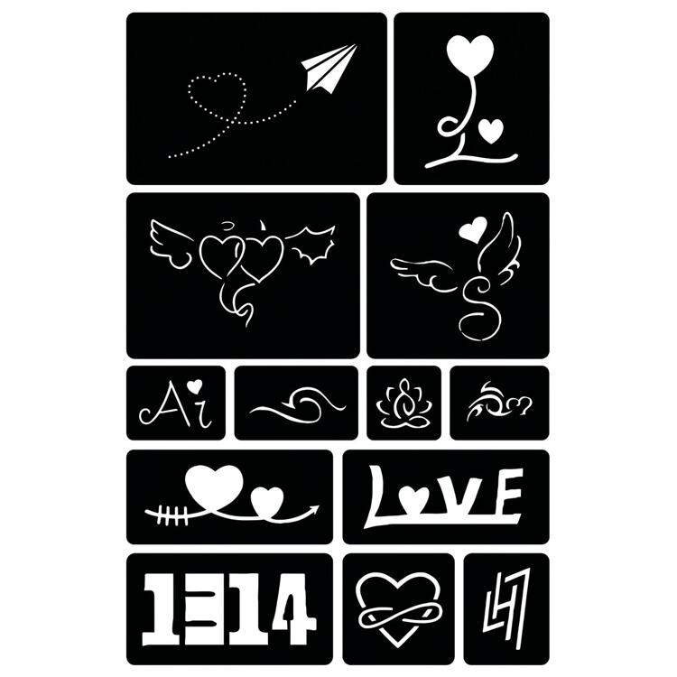 Набор трафаретов "Love"