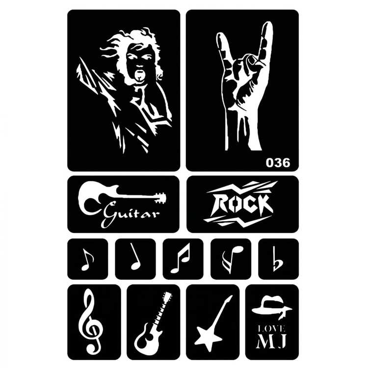 Набір трафаретів "Rock"
