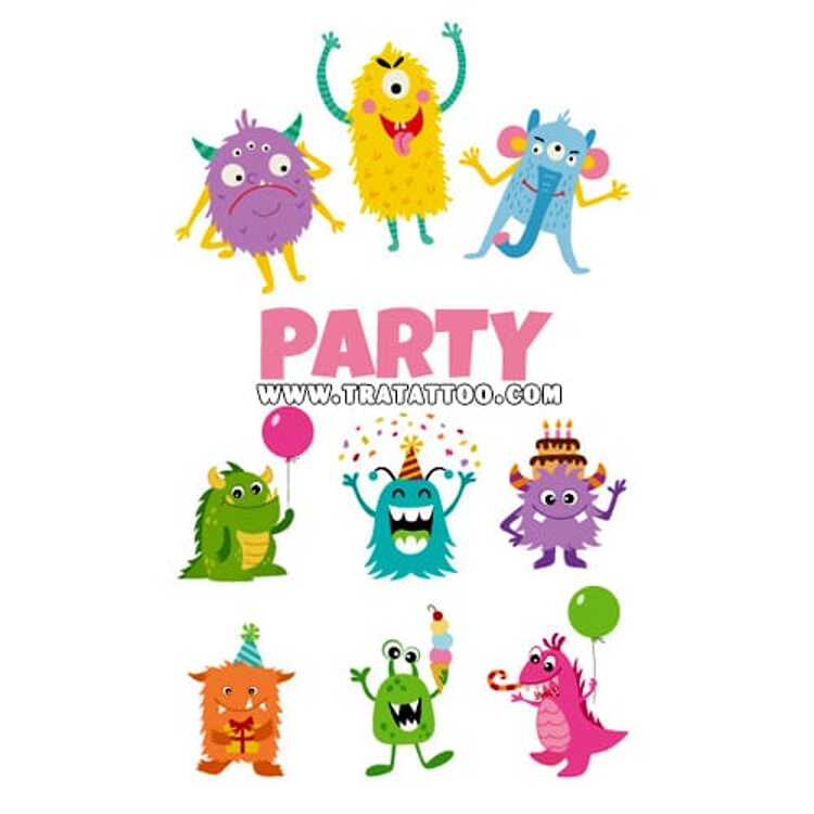 Тату-стикер "Party"