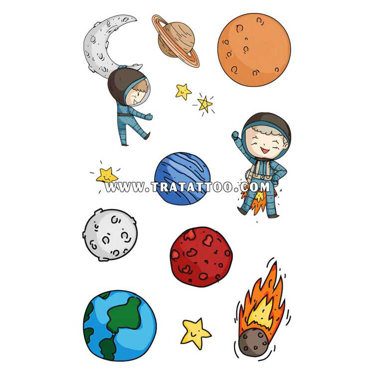 Тату-стикер "Space Boy"