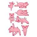Тату-стікер "Yoga Pig"