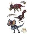 Тату-стикер "Дилофозавр и Стиракозавр"