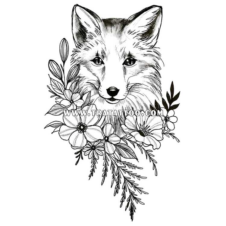 Тату-стикер "Fox"