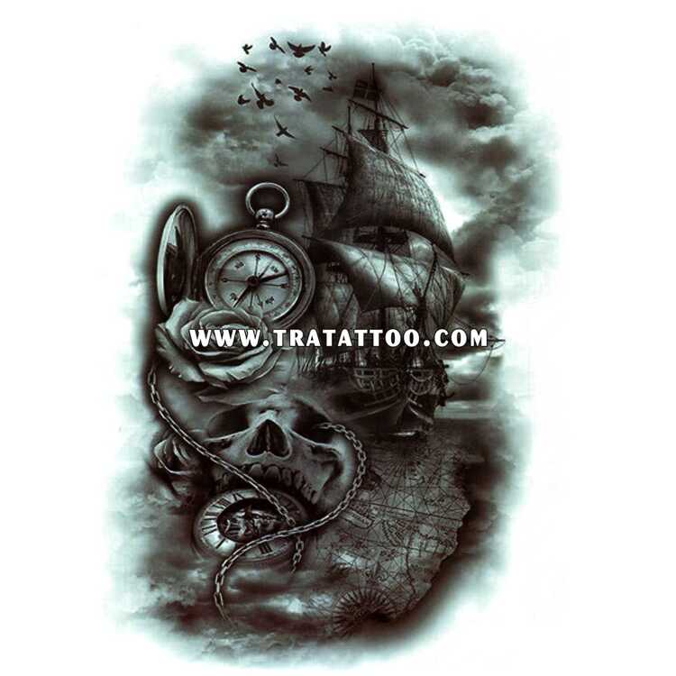 Тату-стикер "Время"