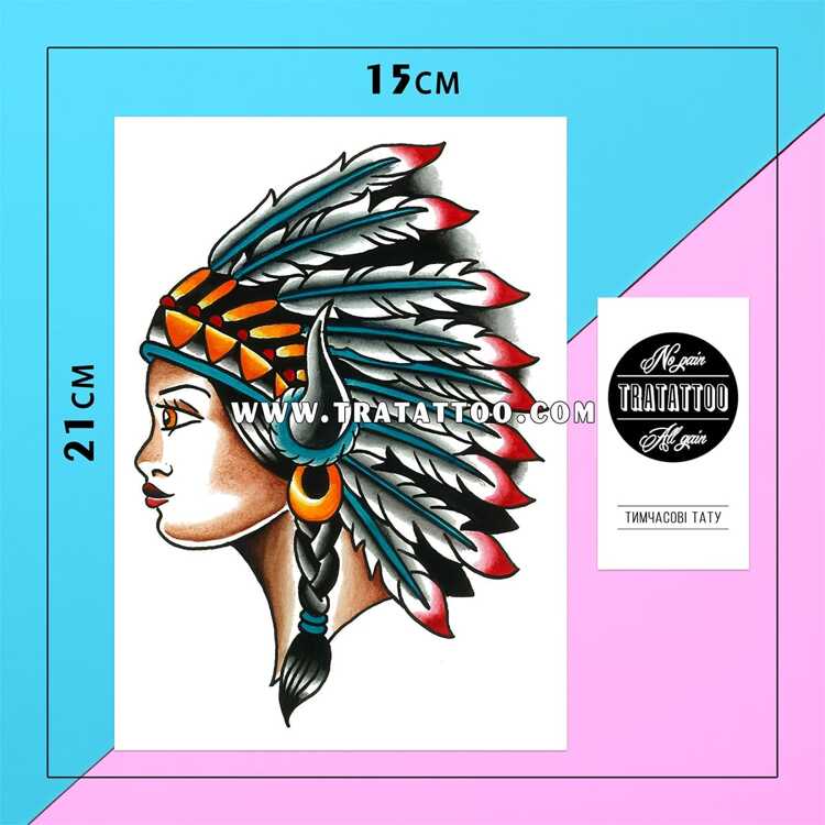 Тату-стикер "Apache"