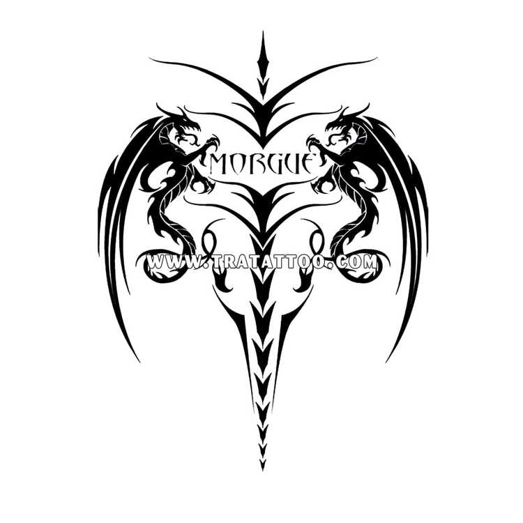 Тату-стикер "MORGUE"