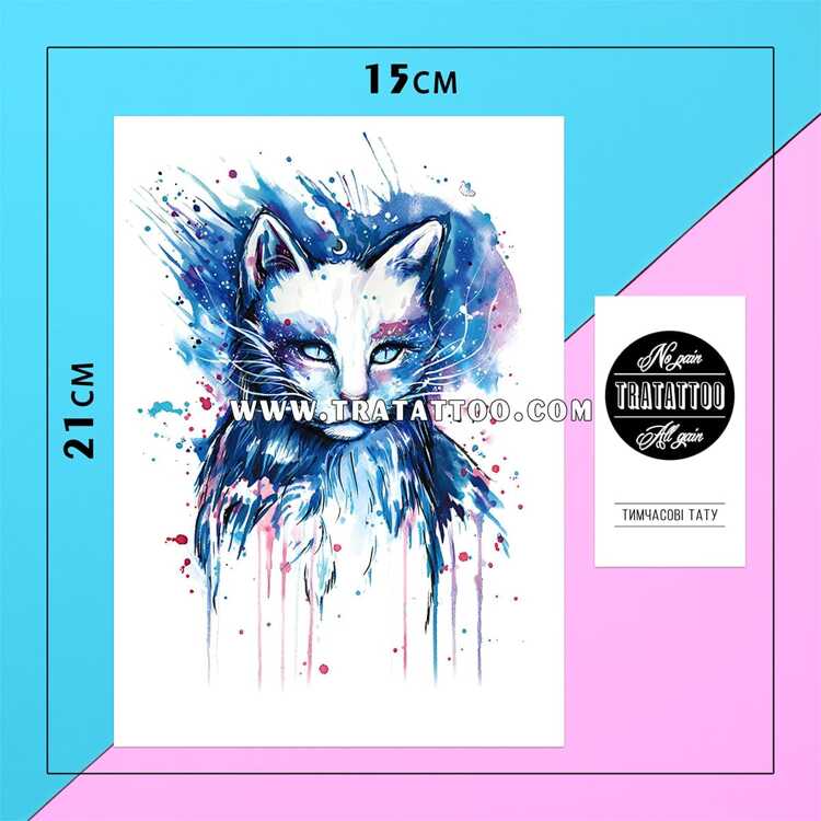 Тату-стикер "Space Cat"