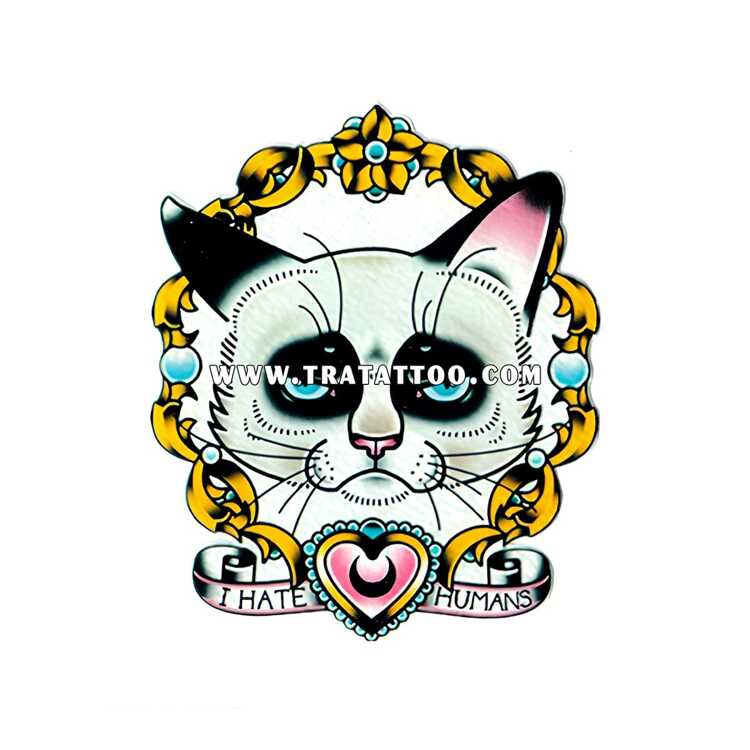 Тату-стикер "Grumpy Cat"