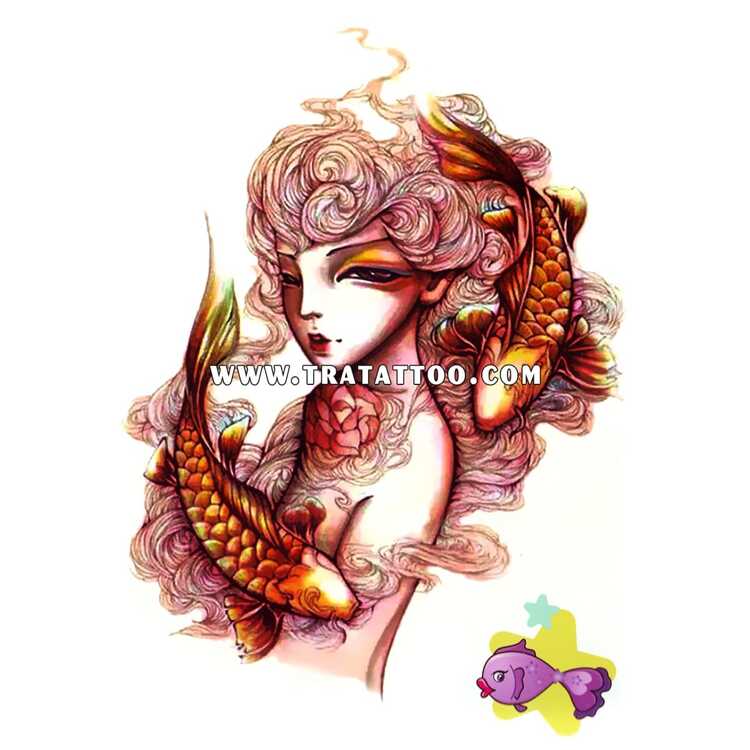 Тату-стикер "PISCES"