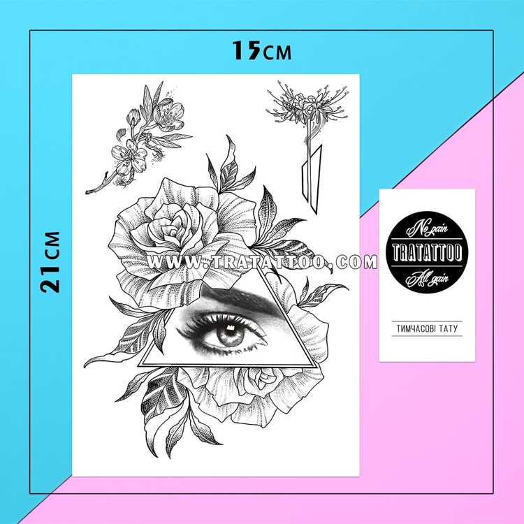 Тату-стикер "Rose"