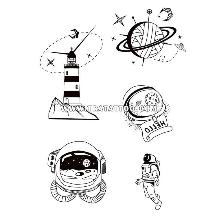 Тату-стикер "Hello Space"