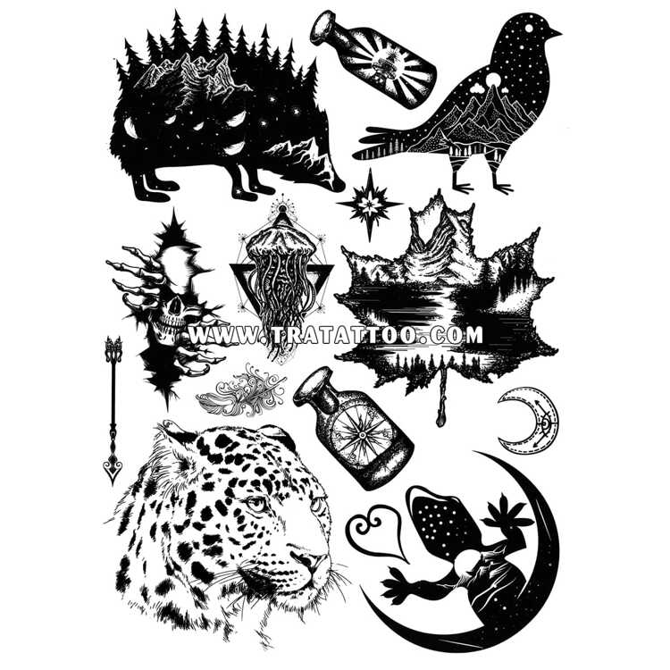 Тату-стікер "Animals"
