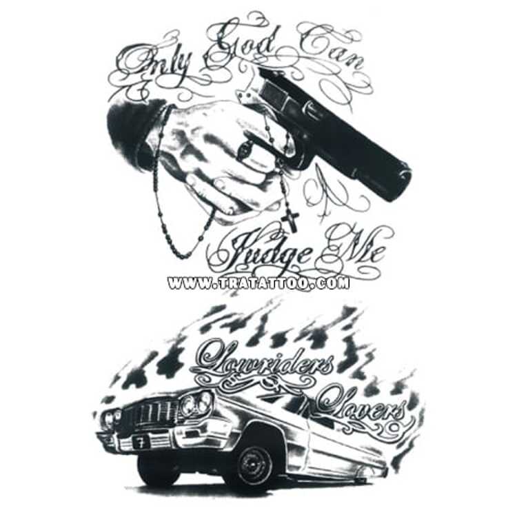 Тату-стікер "Only God Can Judge Me"
