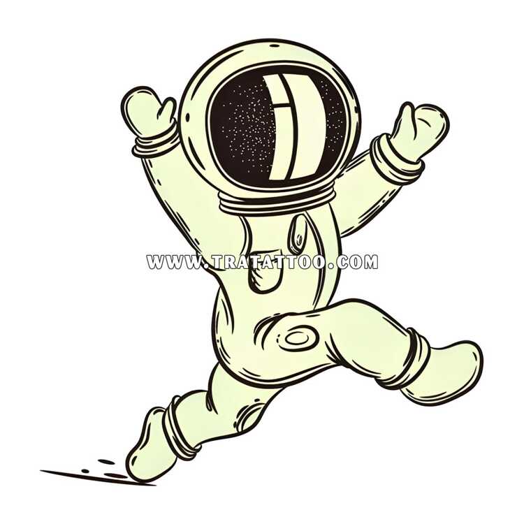 Тату-стикер "Moon Walker"