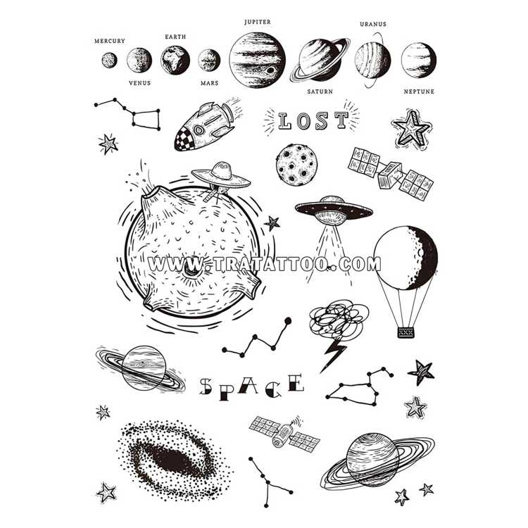 Тату-стікер "Space"