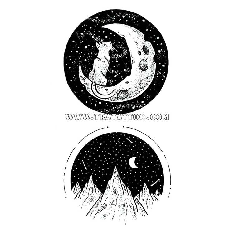 Тату-стікер "Moon"