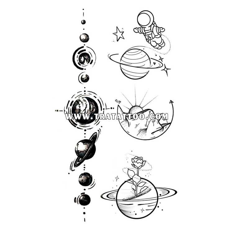Тату-стикер Space