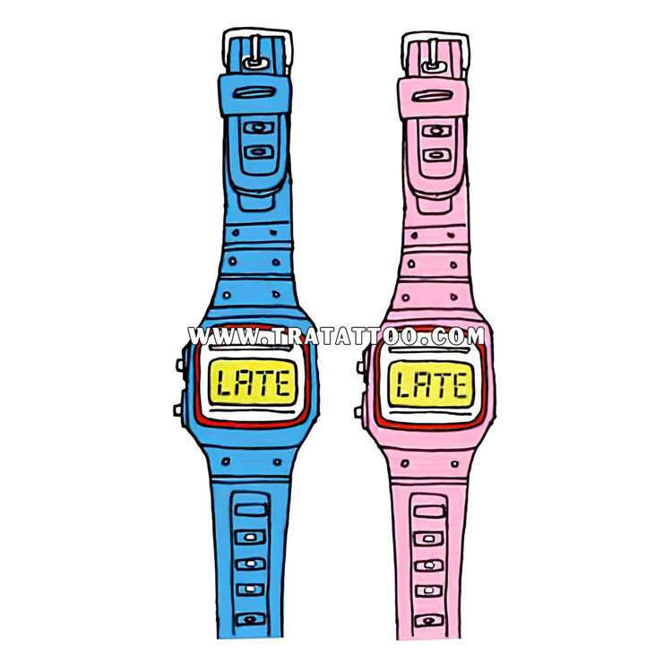 Тату-стикер "Часы"
