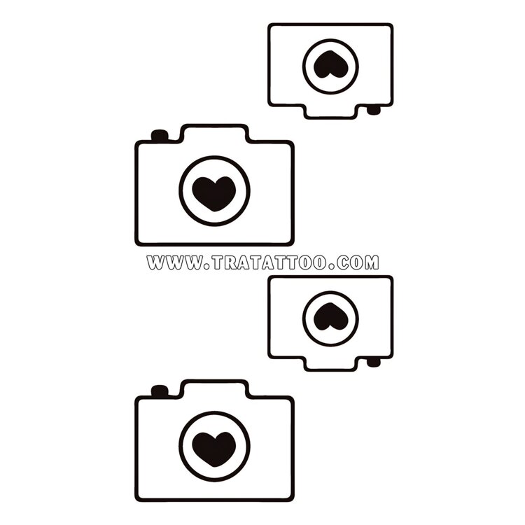 Тату-стикер "Фотоаппарат"