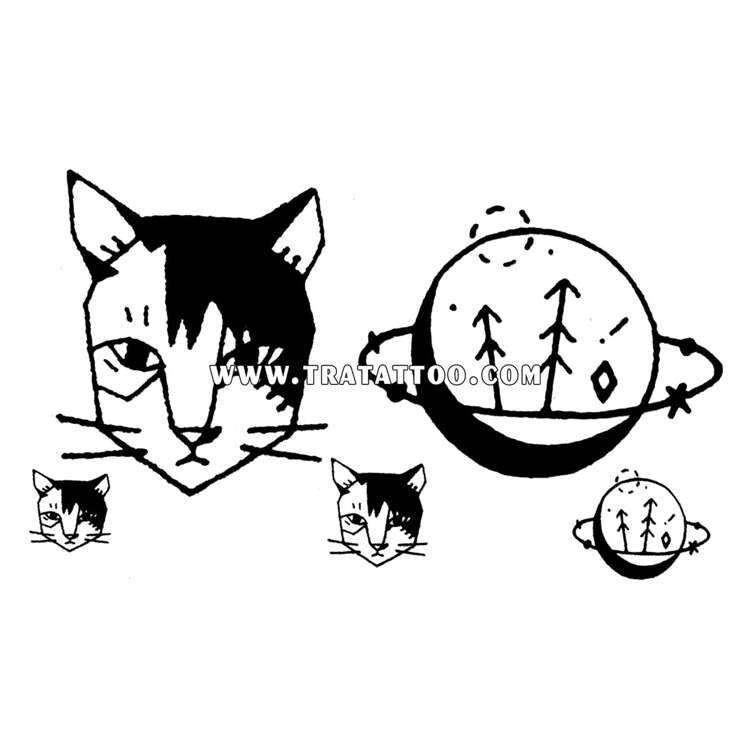 Тату-стикер "Neko"