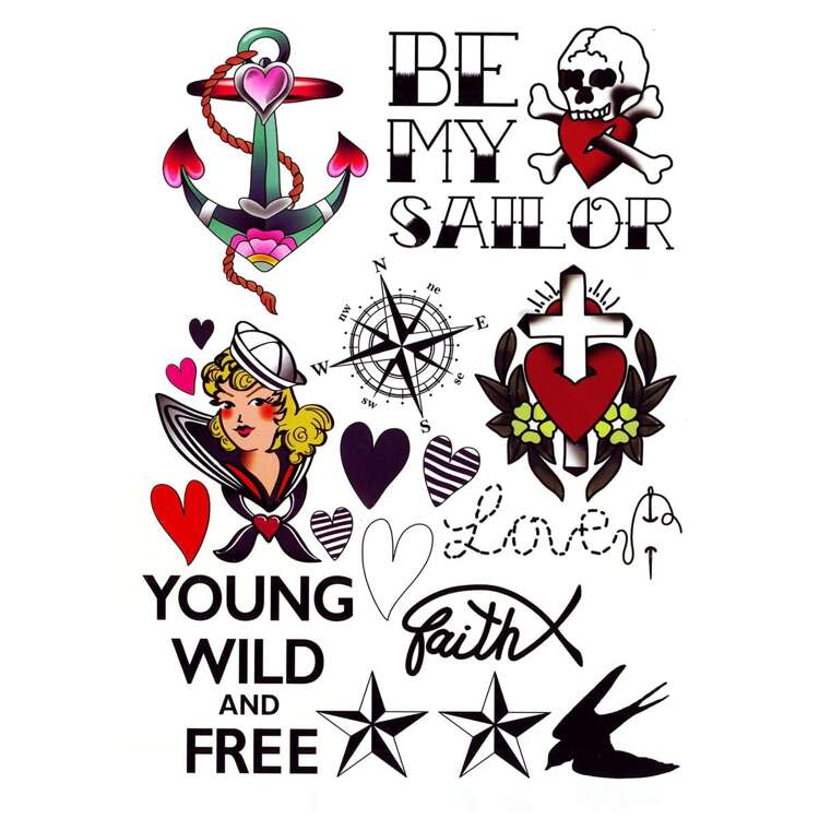 Тату-стикер "Wild & Free"