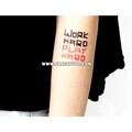 Тату-стикер "Work Hard"