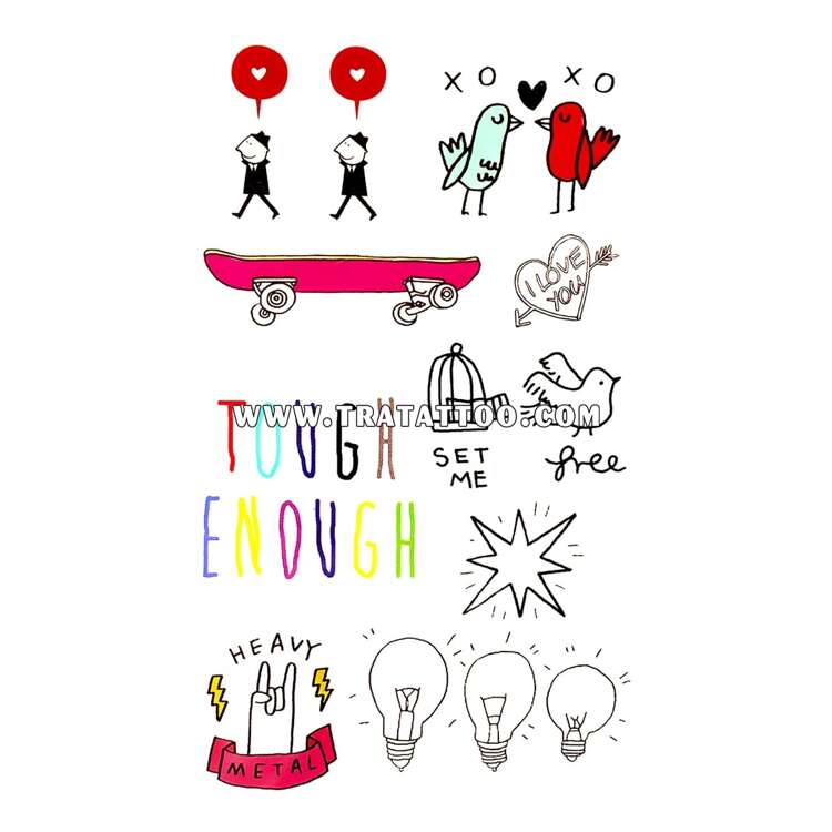 Тату-стикер "Tough Enough"