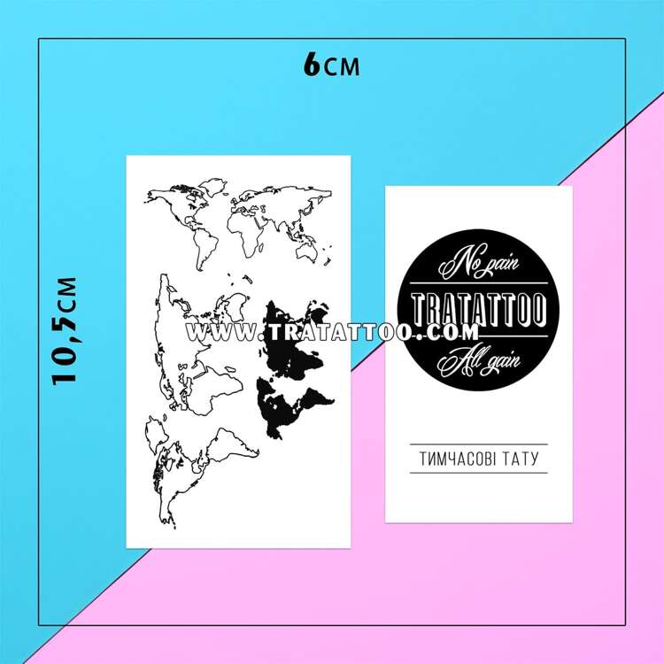Тату-стикер "World"
