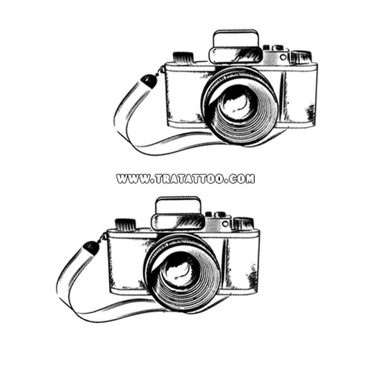 Тату-стикер "Фотокамера"