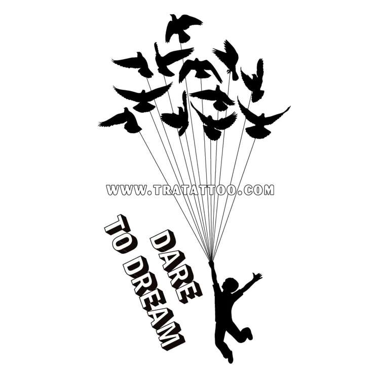 Тату-стикер "Dare to Dream"