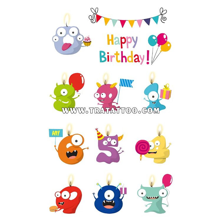 Тату-стікер "Happy Birthday"