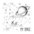 Тату-стикер "My Space"