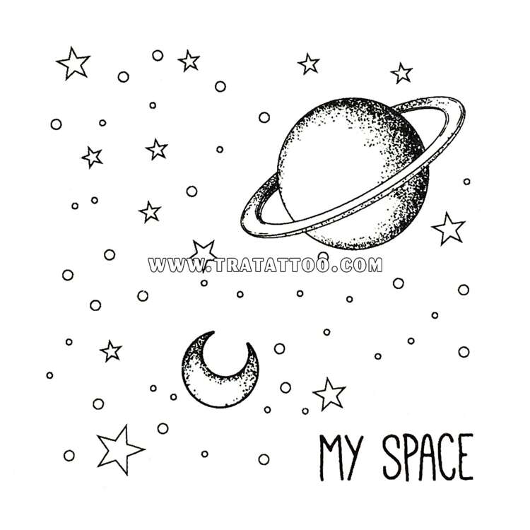 Тату-стикер "My Space"