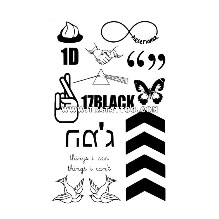 Тату-стикер "One Direction"