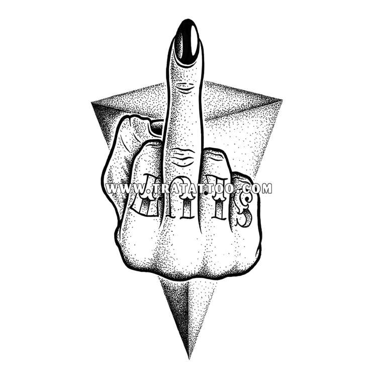 Тату-стикер "SLUT"