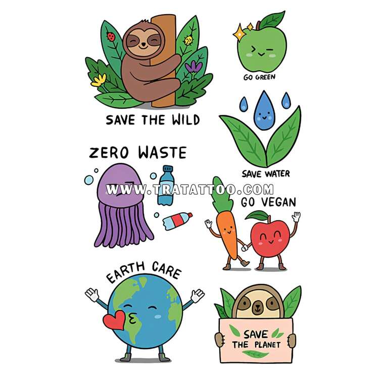 Тату-стікер "Zero Waste"