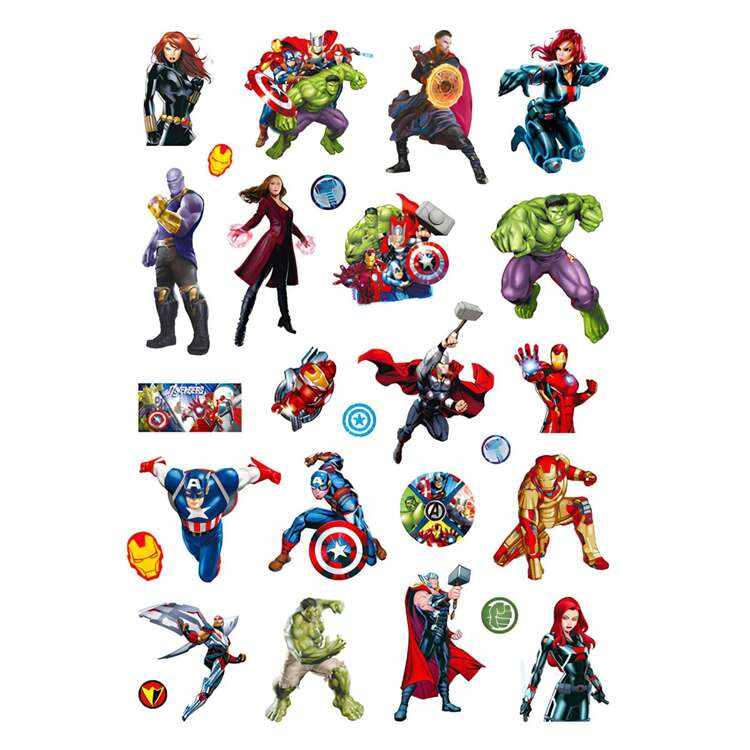 Тату-стикер "Супергерои Marvel"