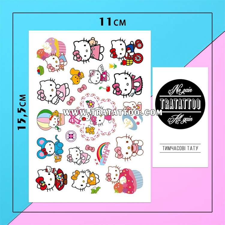 Тату-стикер "Hello Kitty"