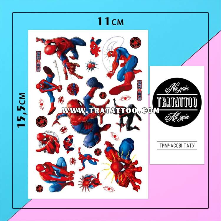 Тату-стикер "Web-Head"