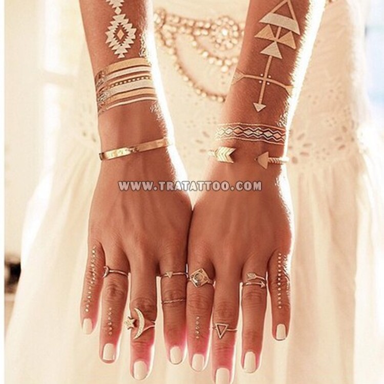 Тату-стикер "Браслеты"