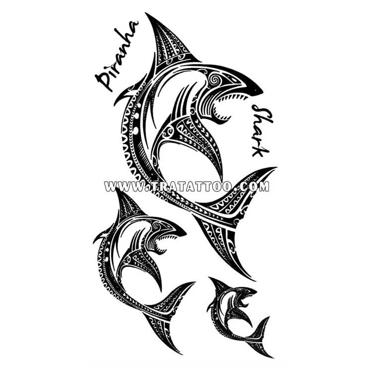 Тату-стикер "Акула"