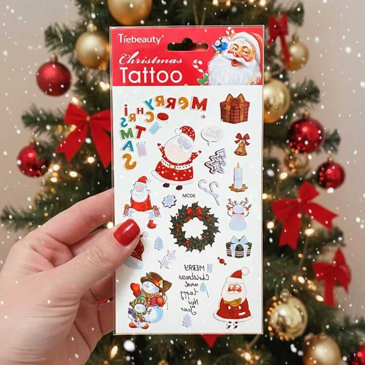 Тату-стікер "Merry Christmas"